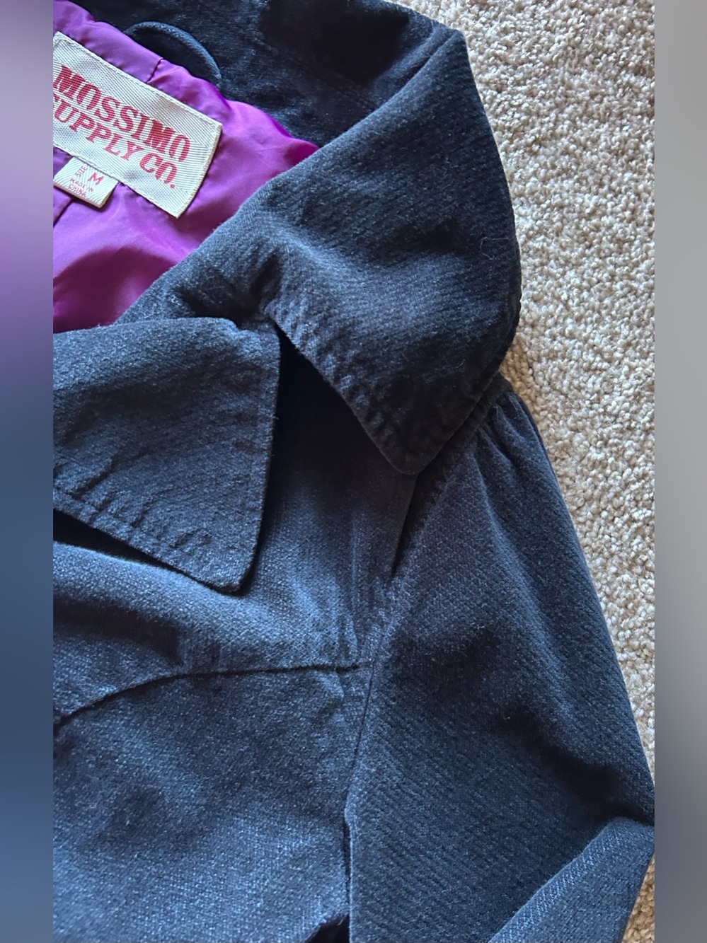 Mossimo Supply Co. Women’s corduroy double-breasted pea coat jacket Size Medium - Picture 10 of 13